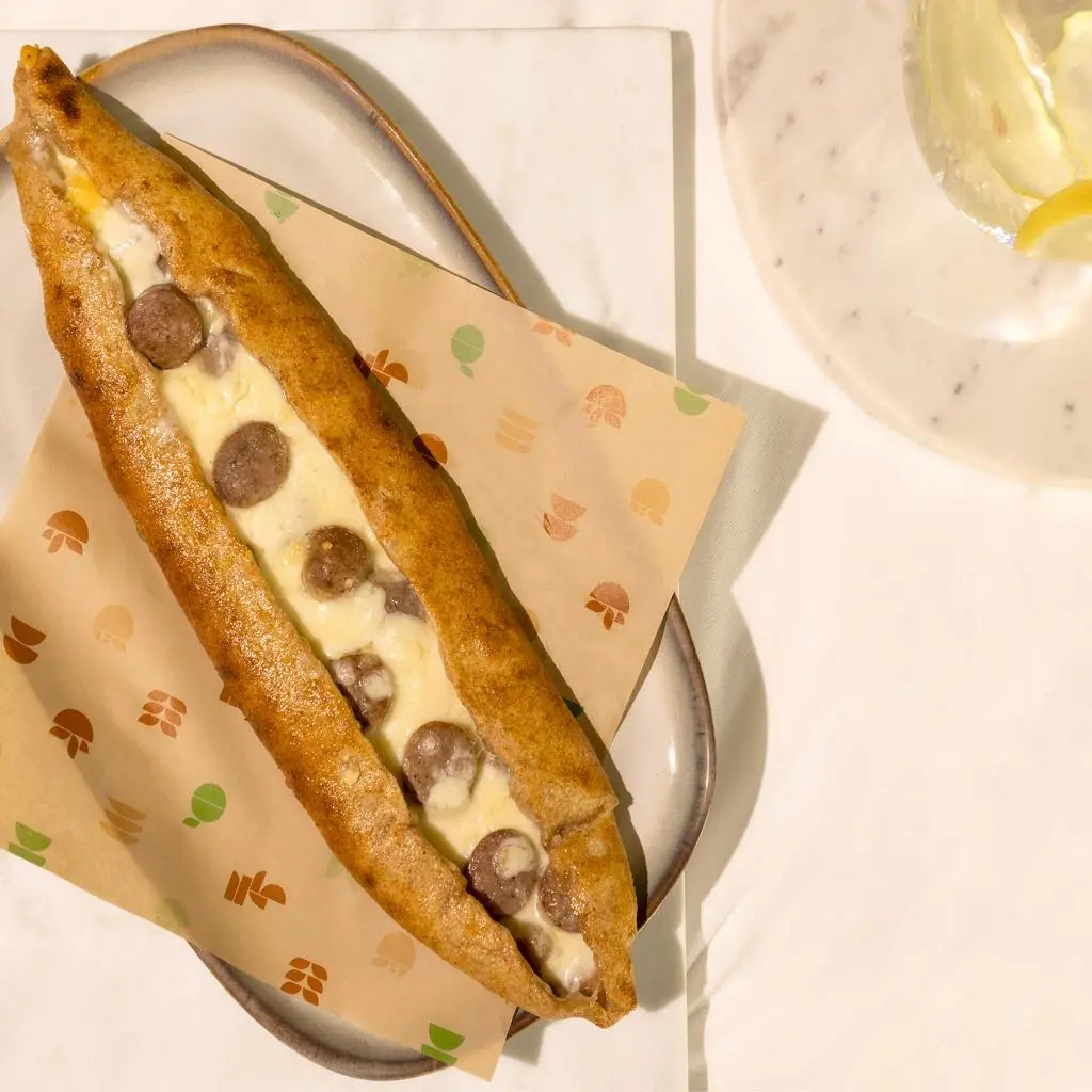 Cheese Pie with Meat Sausages
